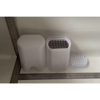 Feliator de Fructe si Legume, Flippy, din Plastic si Otel, Mecanic, Taiere 1.2 cm Grosime, 14 x 9.5 x 8 cm, Alb