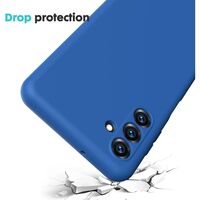 Husa de Protectie, Vafy, pentru Samsung Galaxy S23 FE, Liquid Silicone, cu Microfibra pe Interior, Protectie Antisoc, Compatibil Incarcare Wireless, Albastru