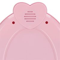 Masa toaleta pentru copii, cu taburet, 19 accesorii joaca, din plastic, 37x20x60 cm, roz