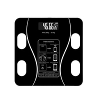 Cantar Electronic Inteligent De Baie Vafy Cu Aplicatie Smart, Corporal, Ecran Digital Iluminat, Termometru, Suporta Maxim 180 Kg, 26 x 26 cm