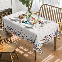Fata de Masa Dreptunghiulara, Flippy, Colectia LA MULTI ANI, 137 x 274 cm, din Plastic PE, Impermeabila, Multicolor