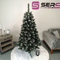 Brad artificial Christmas Deluxe by Sersimo, Crystal nins cu merisoare, 2D, 180cm