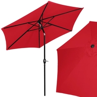 Umbrela terasa gradina, cu manivela si inclinare, diametru 250cm, Rosu
