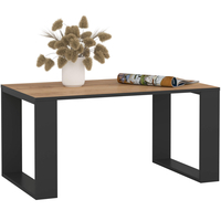 Masuta cafea NOX cu raft inferior, PAL laminat, 92x53x45 cm, stejar craft si negru