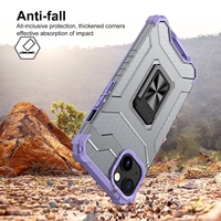 Husa de protectie Vafy compatibila cu Apple iPhone 13 Acrylic Armor cu suport Mov