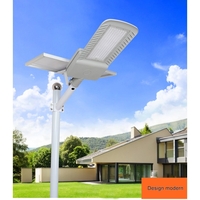 Lampa solara stradala Flippy, IP65, senzor de lumina, 60 LED-uri SMD, 2250 lm, panou 25W, putere 200W, autonomie 12-16 ore, telecomanda, montare prin fixare, pentru strada sau gradina, finisaj mat, material ABS, 51.5 x 21 x 7.5, gri