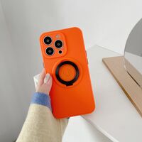 Husa protectie Vafy compatibila cu Apple iPhone 13 Pro Mag Safe Silicone Portocaliu