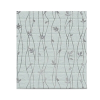 Set 10 Placi de Tapet, Vafy, Autoadezive, 70 x 77 cm, Suprafata Acoperita 5.3 mp, din PVC, Model Frunze Argintii, Gri