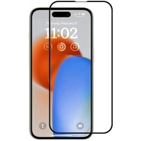 Folie Sticla Securizata, Vafy, compatibila cu Apple iPhone 15 Pro Max, Sticla ESD, Super HD Glass, Anti-static, Margini Negre, Transparent