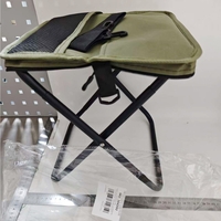 Scaun Taburet Pliabil pentru Camping, Vafy, pentru Adulti, Scaun Portabil, Pescuit, din Panza Oxford si Cadru Metalic, Mare 31 x 29 x 25 cm, Verde