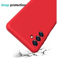 Husa de Protectie, Vafy, pentru Samsung Galaxy S23 FE, Liquid Silicone, cu Microfibra pe Interior, Protectie Antisoc, Compatibil Incarcare Wireless, Rosu