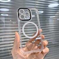 Husa MagSafe Silicone pentru iPhone 12, Vafy, Transparenta, Magnetica, Extra Protectie Camera Negru