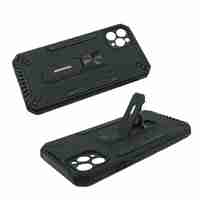 Husa de protectie Vafy compatibila cu Apple iPhone 11 Defender Model 4 cu suport, Negru