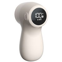 Aparat Electric de Curatat Scame 2in1, Vafy, Indepartare Scame si Aspirare, 15 x 8.5 cm, din ABS si Otel Inoxidabil, Incarcare USB Tip C, Bej