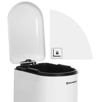SONGMICS Cos gunoi 10 litri cu pedala si capac soft close, galeata interioara detasabila, 35x19x39 cm, alb