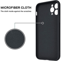 Husa protectie Vafy compatibila cu Apple iPhone 11 Pro Liquid Silicone Ring cu suport rotativ Negru