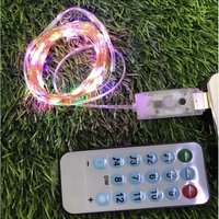 Instalatie Craciun, 10 metri, 100 LED-uri, multicolor RGB, sincronizare muzica, telecomanda 12 de functii, USB, fir cupru, liniar, interior/exterior, Flippy