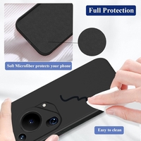 Husa de Protectie, Vafy, pentru Huawei Pura 70 Pro, Liquid Silicone, cu Microfibra pe Interior, Protectie Antisoc, Compatibil Incarcare Wireless