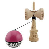 Kendama X TE IUBESC Originala, Profesionala, Flippy, Super Sticky cu Cupe Mari KING SIZE V3, Gaura in Baza, Rulment Metalic, din lemn 18 cm, Ata