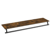 SONGMICS Cuier cu montaj pe perete cu bara pentru umerase si raft, capacitate 60 kg, stil industrial, 109x28x13 cm, maro rustic