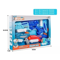 Set 4x Pistol cu Apa pentru Copii, Flippy, 6ani+, Multicolor, 1x 900 ML + 3x 300 ML