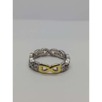 Inel Argint 925 Infinit Placat cu Aur Galben si Minizirconii M 51