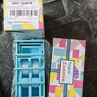 Dispenser de Banda Adeziva, Flippy, Suport pentru Banda Adeziva pentru Birou, Scoala, din Plastic, 15,5 x 7,7 x 7,4 cm, Albastru deschis