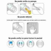 Balon din Folie Flippy, Cifra 1, 81 cm, Pentru Aer sau Heliu, Bulk, Albastru
