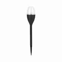 Lampa solara LED pentru gradina, Flippy, Set 10 Bucati, Tip Pahar de Vin, Inaltime 37.5 cm, efect de flacara, PVC si ABS, 2V, 200mAh, Lumina Multicolora, Negru