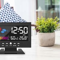 Statie meteo digitala, pentru interior, cu afisaj color, termometru si higrometru, 15x11x5 cm