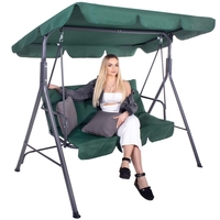 Leagan Balansoar Sersimo Luna cu Pernite pentru Terasa sau Gradina, 3 locuri, 220kg, verde