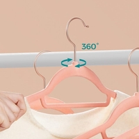 SONGMICS Set de 30 de umerase pentru haine, anti-alunecare cu catifea, bara de cravata si carlig pivotant, 43,5 cm, roz