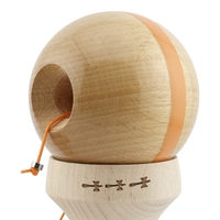 Kendama X Originala, Profesionala, Flippy, Super Sticky, Cupe Mari KING SIZE V3, Gaura in Baza, Rulment Metalic, din lemn 18 cm, Ata 62/65 cm, Original Portocaliu