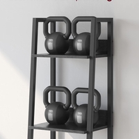 VASAGLE Biblioteca tip scara cu 5 rafturi, design industrial, cadru metalic si rafturi din PAL, 34x30x170 cm, negru