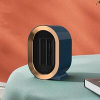 Radiator mini Incalzitor, Vafy, Element de Incalzire PTC, Putere 1200 W, Radiator cu termostat reglabil, 19.5 x 12.5 x 12.5 cm, 800 g, Albastru