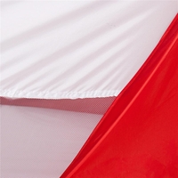 Cort plaja si picnic semi-deschis Sersimo, protectie UV, 200x120x95cm, rosu