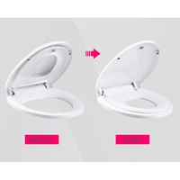 Capac de Toaleta cu Reductie 2 in 1, Flippy, pentru Copii si Adulti, Coborare Lenta si Silentioasa, Instalare Usoara, din PP5 , in Forma de O, Alb