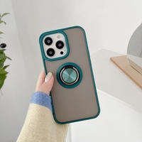 Husa de protectie Vafy compatibila cu Apple iPhone 13,Defender cu prindere inel,Verde