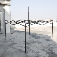 Cadru Metalic pentru Cort Pavilion, Vafy, Pliabil de tip Pavilion, Fara Prelata/Unelte, Deschidere Tip Armonica, 4.3 x 2.9 x 2.7 m, Negru