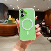 Husa Telefon Jelly Magnetic 2in1, Vafy, Compatibila cu Apple iPhone 17, din PC+TPU, Magsafe, Finisaj Mat, Verde