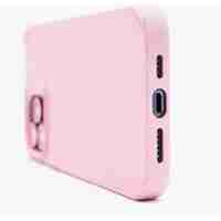 Husa Apple iPhone 14, Vafy, din Silicon Lichid, Interior din Microfibra, Lentile Fosforescente de Protectie Camera, Anti Amprenta, Rezistenta la Socuri, Roz