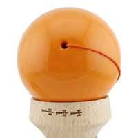Kendama X Originala RAINBOW, Profesionala, Flippy, Cupe Mari KING SIZE V3, Super Sticky, Gaura in Baza, Rulment Metalic, din lemn 18 cm, Ata 62/65 cm, Portocaliu/Maro