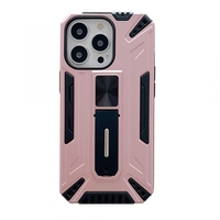 Husa de protectie Vafy pentru Apple iPhone 13 Defender Sergeant Brave cu suport,Roz Auriu