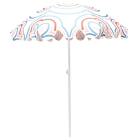 Umbrela de plaja 160 cm cu structura metalica, inclinare reglabila, husa transport, multicolor