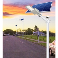 Lampa solara stradala Flippy, IP65, senzor de lumina, 60 LED-uri SMD, 2250 lm, panou 25W, putere 200W, autonomie 12-16 ore, telecomanda, montare prin fixare, pentru strada sau gradina, finisaj mat, material ABS, 51.5 x 21 x 7.5, gri