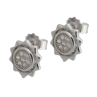 Cercei Soare cu Zirconii, Argint 925, 1.24 g
