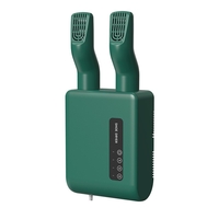 Uscator de Pantofi, Flippy, Functie de Uscare, Dezinfectie, Dezodorizare, Montaj pe Perete fara Perforare, din PVC, Silentios, Timer, Verde