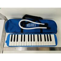 Muzicuta Melodica 32 Clape, Flippy, din ABS, pentru Incepatori, 45 x 13 x 7 cm, Include Husa si Suflator, Albastru