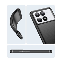Husa de Protectie pentru Xiaomi Redmi Note 13C 5G, Vafy, Protectie 360, din TPU cu element de Carbon, Anti Alunecare, 1.8 mm, Negru