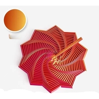 Jucarie Decompresie, Flippy, Model Stea 3D, DuoChrome, Maner Spirala, Turn Magic Geometric, Multiple Forme, Anti-stress, 17 cm, Rosu/Auriu